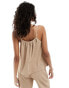 Фото #2 товара 4th & Reckless textured beaded cami top co-ord in light brown