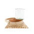 Candleholder Home ESPRIT Natural Light brown Bamboo Crystal 22,5 x 22,5 x 30 cm (2 Pieces)