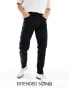 Фото #1 товара ASOS DESIGN stretch tapered jeans in no fade black