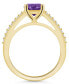 Amethyst (1-1/4 ct. t.w.) and Diamond (1/6 ct. t.w.) Ring in 14K Yellow Gold 5 - фото #3