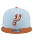 Фото #3 товара Men's Light Blue/Brown San Antonio Spurs 2-Tone Color Pack 9fifty Snapback Hat