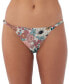 ფოტო #1 პროდუქტის Juniors' Tenley Floral-Print Caicos Bikini Bottoms
