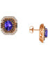Blueberry Tanzanite (3-3/8 ct. t.w.), Chocolate Diamonds (7/8 ct. t.w.) & Nude Diamonds (3/4 ct. t.w.) Earrings in 14k Rose Gold