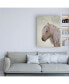 Fab Funky Horse Beige with Ribbons Canvas Art - 19.5" x 26"