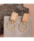 ფოტო #1 პროდუქტის Women's Gold Stone Drop Earrings