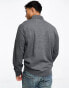 Polo Ralph Lauren icon logo half zip double knit sweatshirt in charcoal marl