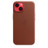 Apple iPhone 14 Leather Case with MagSafe - Umber - Cover - Apple - iPhone 14 - 15.5 cm (6.1") - Brown