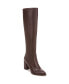 Women's Katherine Block Heel Pointed Toe Knee High Boots