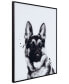 Фото #2 товара "German Shepherd" Pet Paintings on Printed Glass Encased with A Black Anodized Frame, 24" x 18" x 1"