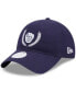 ფოტო #1 პროდუქტის Women's Navy Milwaukee Brewers Leaves 9TWENTY Adjustable Hat