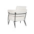 Armchair DKD Home Decor White Polyester Metal 70 x 67 x 86 cm