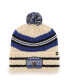 Men's '47 Natural Kentucky Wildcats Hone Patch Cuffed Knit Hat with Pom