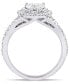 Фото #3 товара Certified Diamond (1 ct. t.w.) Heart-Shape Double Halo Engagement Ring in 14k White Gold