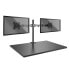 Lindy Dual Display Bracket w/ Pole & Desk Clamp - Freestanding - 8 kg - 43.2 cm (17") - 71.1 cm (28") - 100 x 100 mm - Black