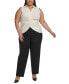 Фото #5 товара Plus Size Collared Twist-Front Blouse