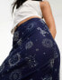 Фото #4 товара Daisy Street maxi mesh skirt in blue mix print