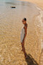 Фото #8 товара Короткое платье с отделкой бисером ZARA