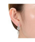 ფოტო #3 პროდუქტის Sterling Silver White Gold Plated Clear Round Cubic Zirconia Double Pear Drop Earrings