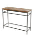 Metal Rustic Console Table with Brown Wood Top, 48" x 16" x 30"