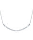 Diamond Curved Bar 16" Collar Necklace (1/4 ct. t.w.) in Sterling Silver