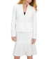 Crepe Button-Front Flounce Skirt Suit, Regular and Petite Sizes