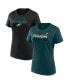 ფოტო #1 პროდუქტის Women's Philadelphia Eagles Risk T-Shirt Combo Pack