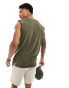 Фото #4 товара Superdry Cotton essential logo tank top in olive night green