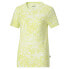 Puma Power Graphic Crew Neck Short Sleeve T-Shirt Womens Yellow Casual Tops 6787