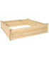 Wooden Fir Square Raised Garden Bed - 48 in - Natural