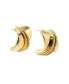 ფოტო #1 პროდუქტის Pave Double Strand Fluid 14K Gold-Plated Stud Earring