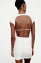 Фото #5 товара Платье с открытой спиной, бантом и стразами ZARA