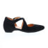 Фото #1 товара Think! Imma 80238-00 Womens Black Suede Slip On Strap Flats Shoes