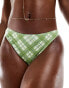 Фото #4 товара Daisy Street bikini briefs co-ord in green check