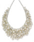 16" Glass Pearl Cluster Bib Necklace