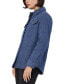 ფოტო #3 პროდუქტის Women's Denim Quilted Oversized Shirt Jacket