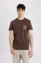 Фото #3 товара Erkek T-shirt B8478ax/bn497 Brown