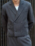 Фото #7 товара Labelrail x Isaac Hudson cropped boxy double breasted blazer co-ord in grey