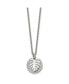 Фото #1 товара Chisel circle Leaf Pendant 27 inch Cable Chain Necklace
