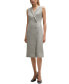 ფოტო #1 პროდუქტის Women's Checked Crepe Wrap-Front Dress