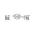 Minimalist silver earrings studs AGUP1683S