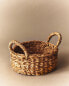 Braided basket with handles