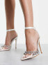 Фото #1 товара Be Mine Bridal Rasella heeled shoes with embellished front in ivory