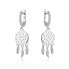 Silver earrings with zircons dream catcher AGUC1976