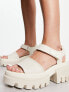 Timberland everleigh ankle strap sandals in natural off white nubuck leather