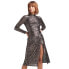 Фото #2 товара SUPERDRY Long Sleeves Backless Sparkly Midi dress