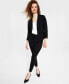 Фото #4 товара Women's Ruched 3/4-Sleeve Knit Blazer, Created for Macy's