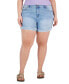Фото #1 товара Шорты джинсовые Celebrity Pink модели средней посадки с манжетами (Plus Size)
