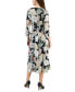 Фото #2 товара Women's Floral-Print Dolman-Sleeve Dress