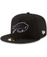 Фото #2 товара Men's Black Buffalo Bills B-Dub 59FIFTY Fitted Hat