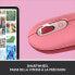 Фото #5 товара Logitech POP Mouse Kabellose Maus mit anpassbaren Emojis, Bluetooth, USB, Multi-Device Pink